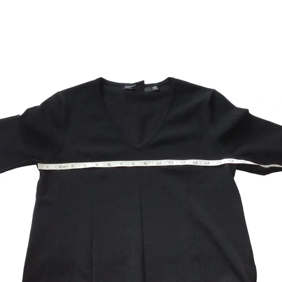 Karen Millen Black V-neck Short Sleeve Ruffled Hem Mini Dress, size M - Picture 11 of 12